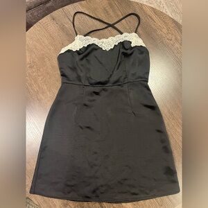 L.A. Hearts Black and Cream Mini Dress